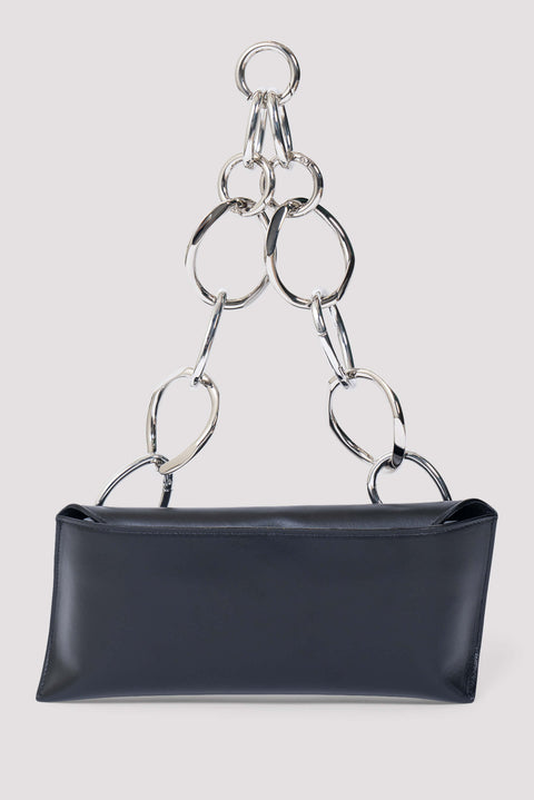 Large Chain Leather Shoulder Bag
