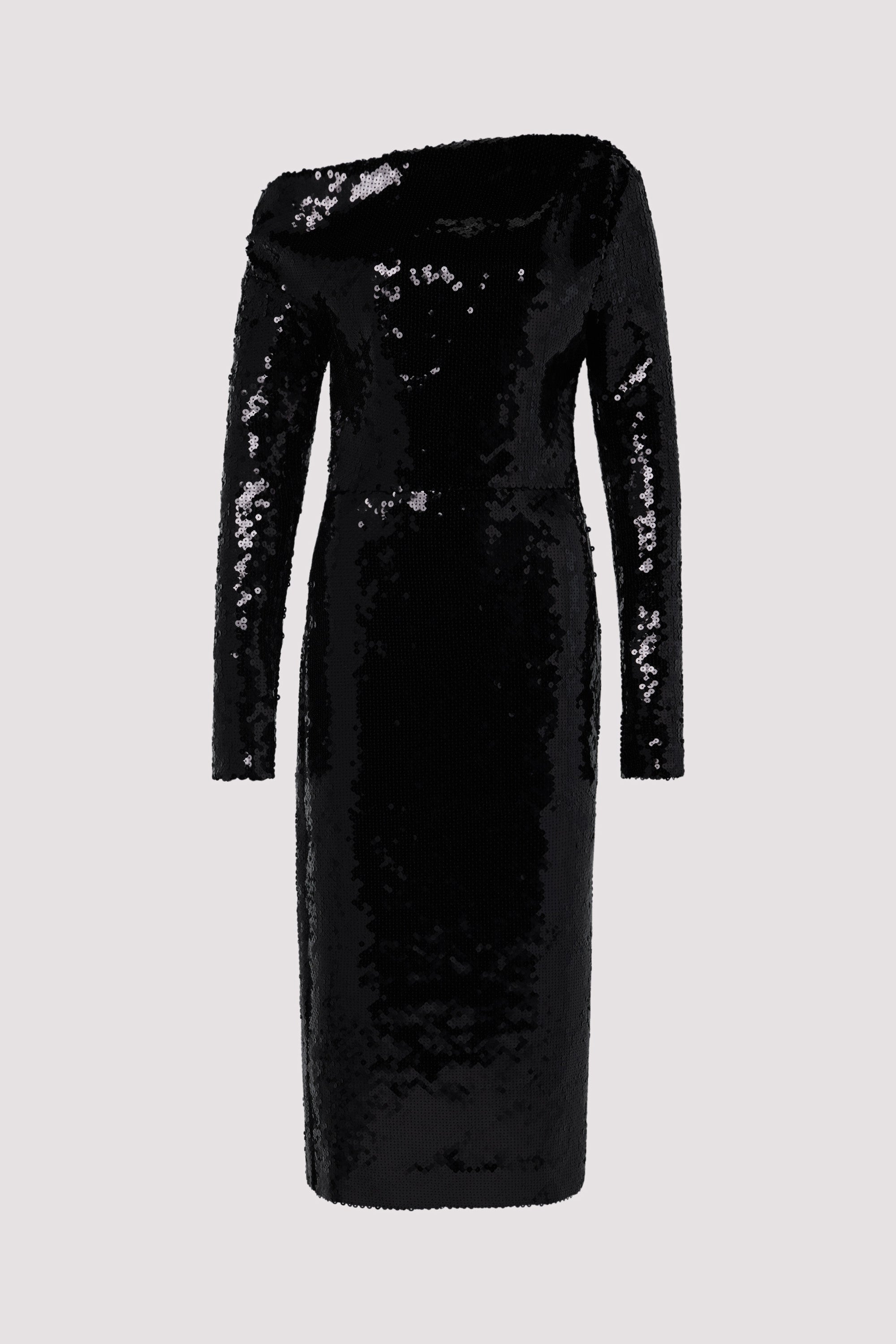 16Arlington Black Danae Sequin Midi Dress