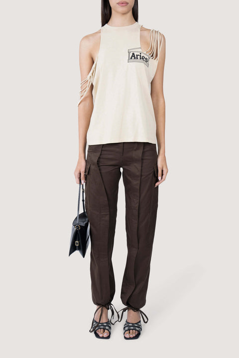 Slashed Shoulder Temple Vest