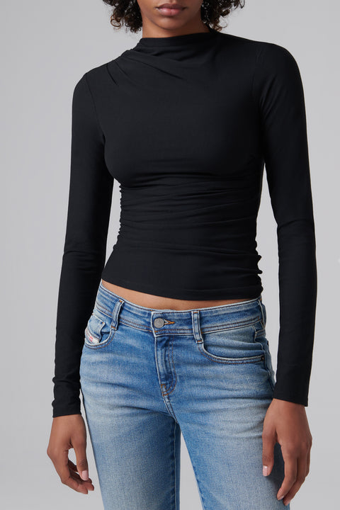 Black Selma Long Sleeve Top