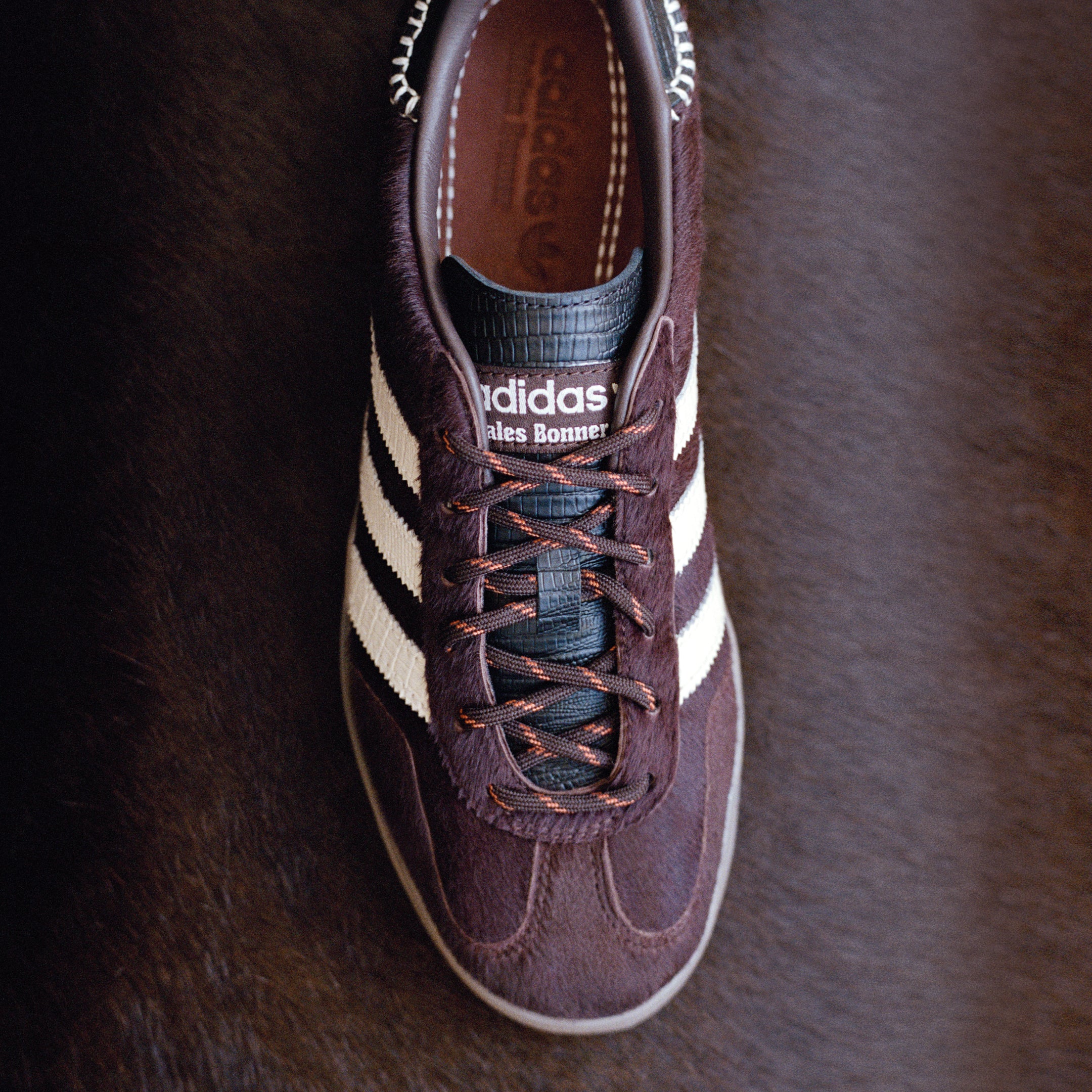 adidas x Wales Bonner adidas x Wales Bonner Burgundy Gazelle Pony Sneakers