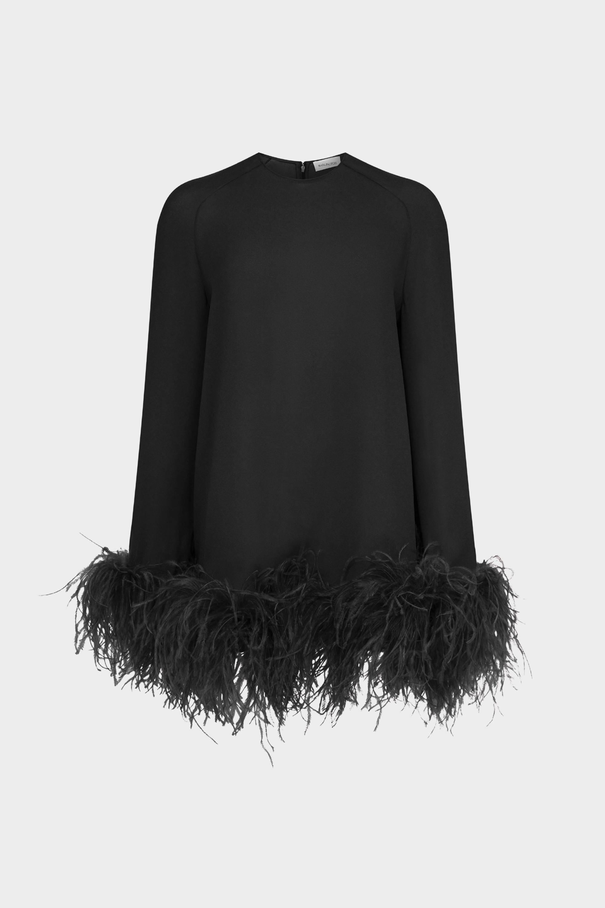 16 arlington black feather dress 16Arlington Hodi Mini Dress in Georgette
