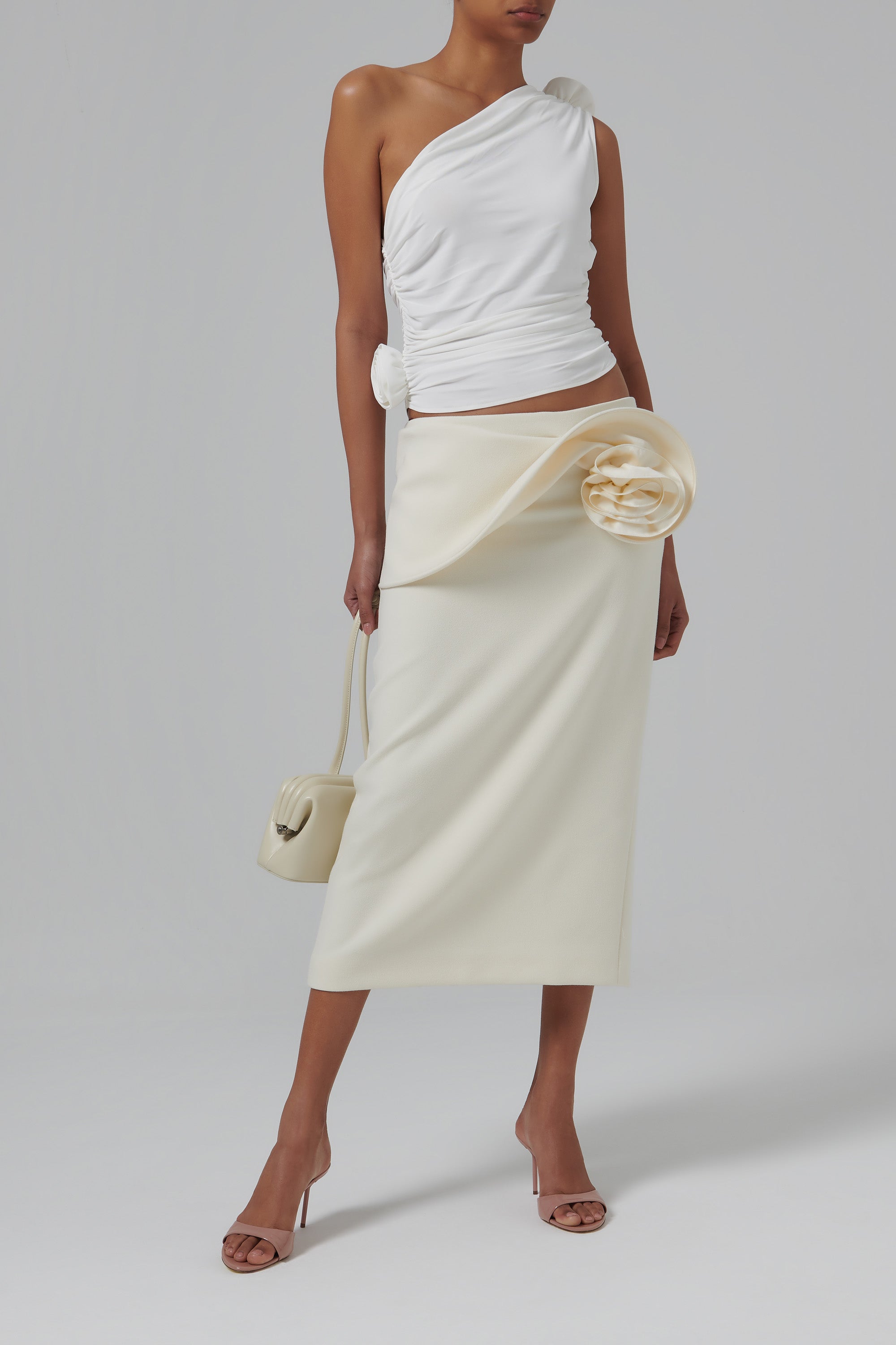 Magda Butrym White Rose Top