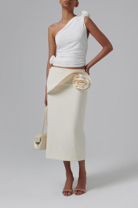 White Rose Midi Skirt