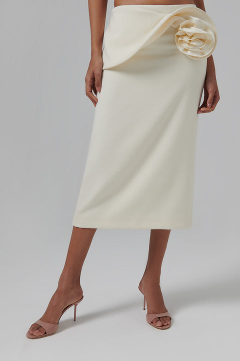 White Rose Midi Skirt