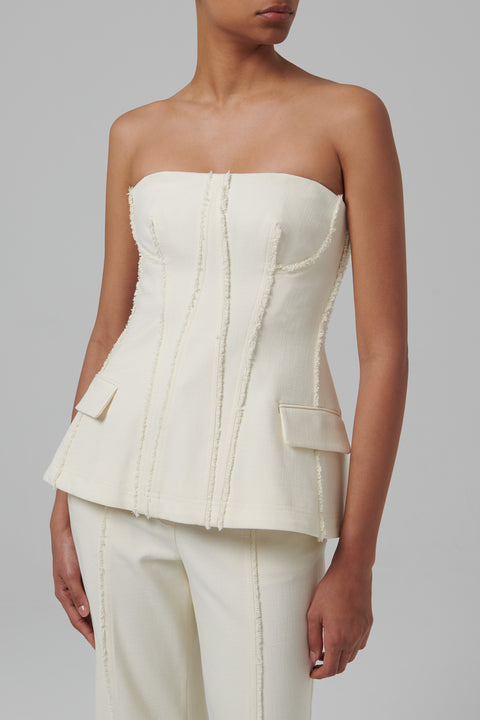 White Lupita Bustier