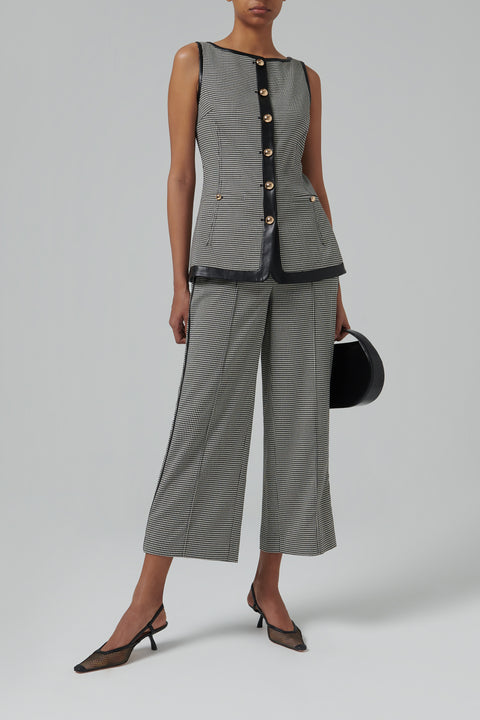 Black Cressida Button Top