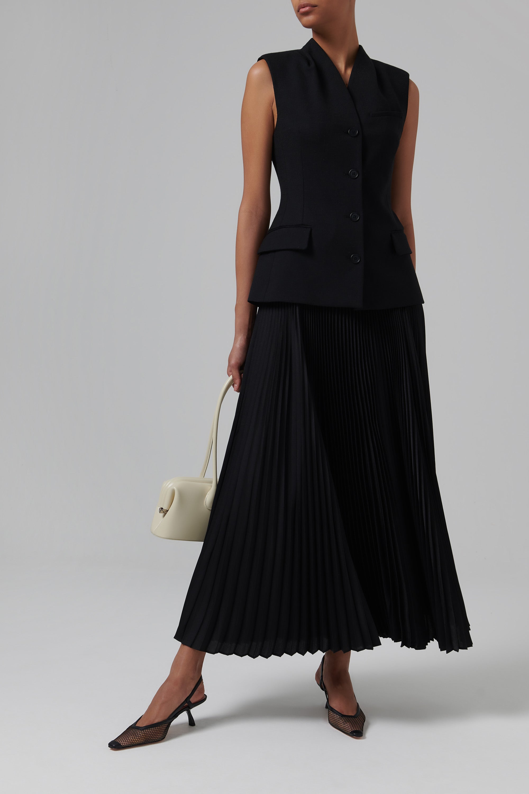 Simkhai Black Georgina Vest Midi Dress Simkhai Black Georgina Vest Midi Dress