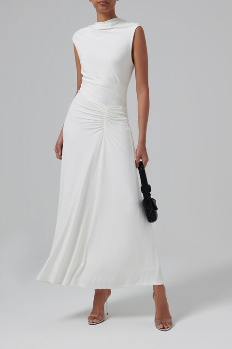 White Acacia Midi Dress