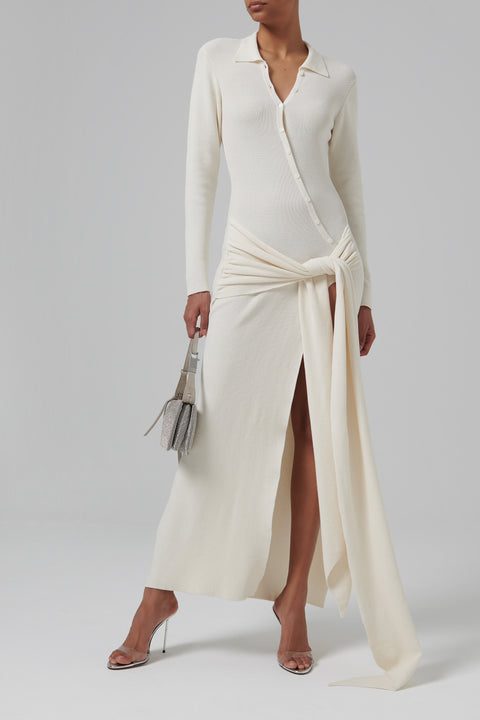 【Aya Muse】 Fayeリブニットコットンブレンド maxiスカート AYA MUSE Faye maxi skirt | REVERSIBLE