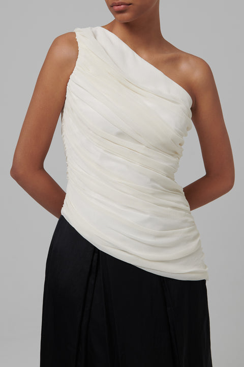 White Layal Asymmetric Top