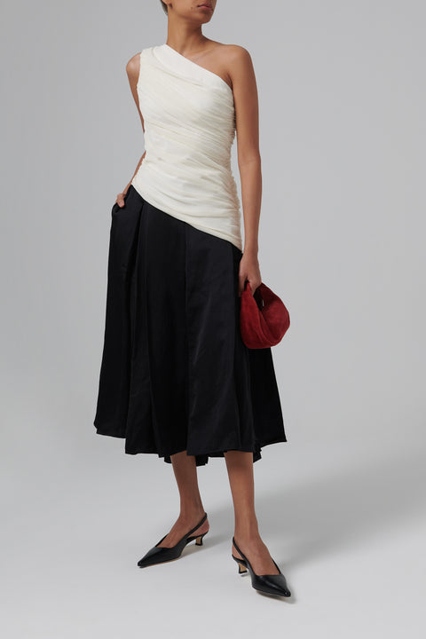 White Layal Asymmetric Top