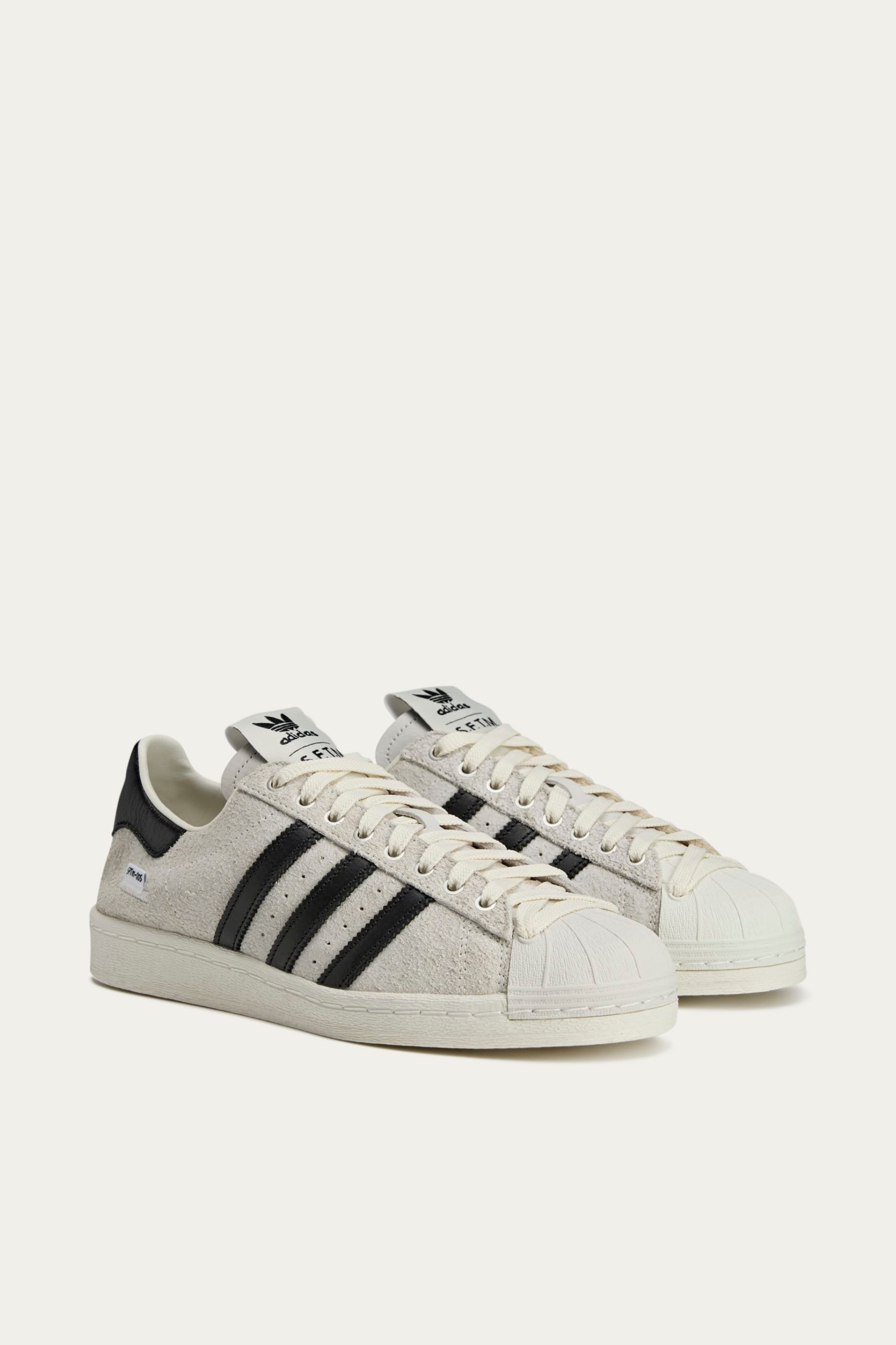 adidas White Superstar 82 SFTM Sneakers - Fabric of Society adidas White Superstar 82 SFTM Sneakers - Fabric of Society