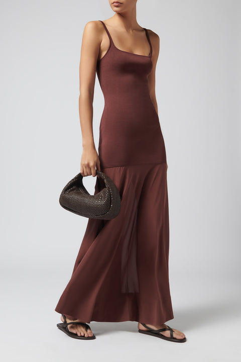 Brown Lattice Weave Bon Bon Bag