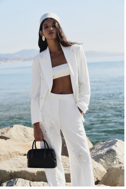 White Double Breast Blazer