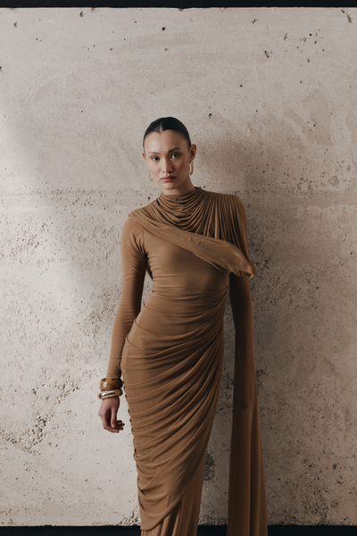 Deme by Gabriella Beige Ivanna Maxi Dress Beige / S