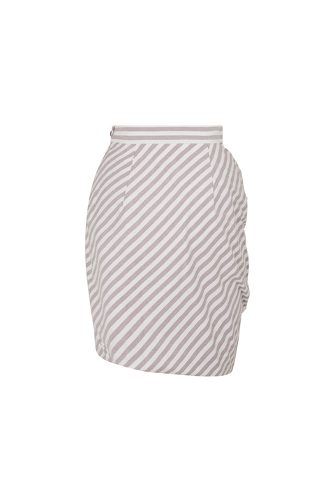 Burgundy Stripe Side Panther Mini Skirt