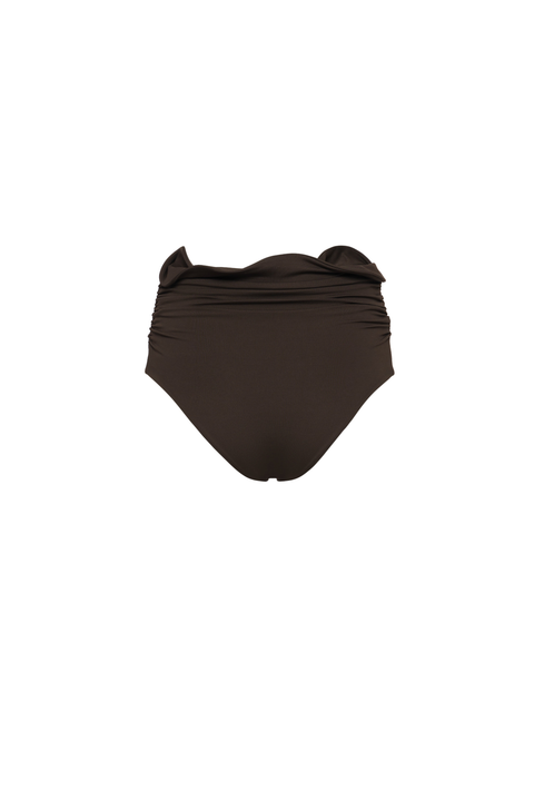 Brown Sculpted Waist Bikini Bottom