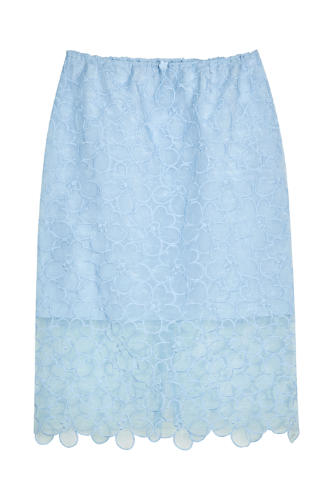 Cecilie Bahnsen Blue Bria Felicia Embroidery Skirt