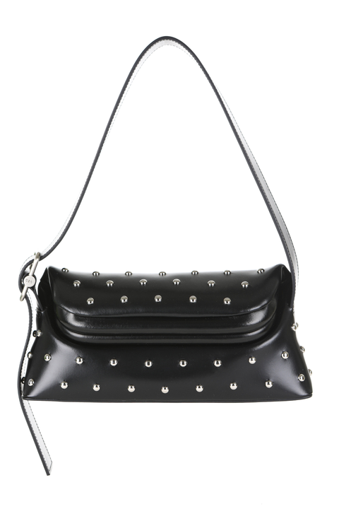 Black Folder Brot Bag With Stud