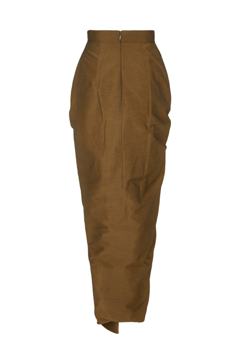 Brown Long Panther Skirt