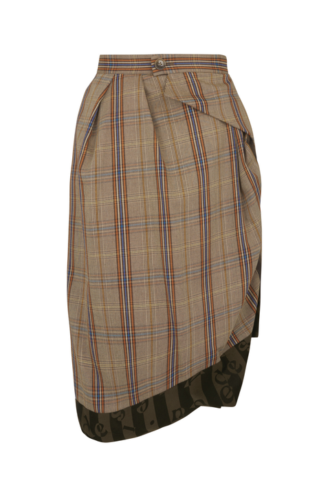 Brown Zoey Midi Skirt