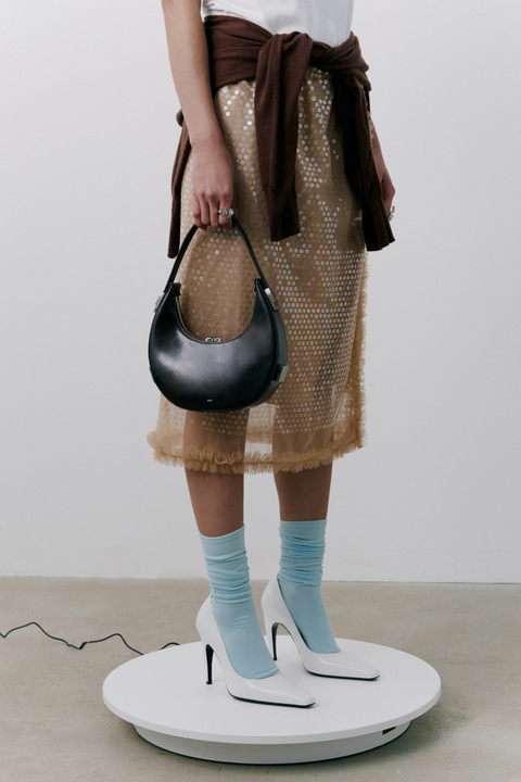 Beige Tati Sequin Skirt