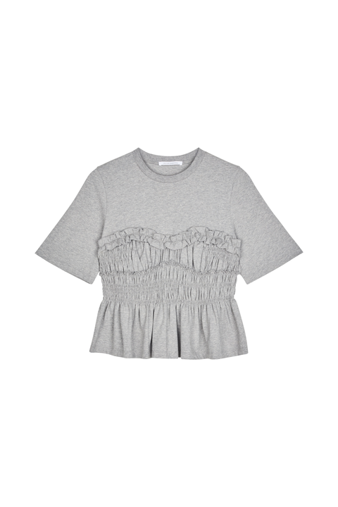 Cecilie Bahnsen Grey Vilde Jersey T-Shirt