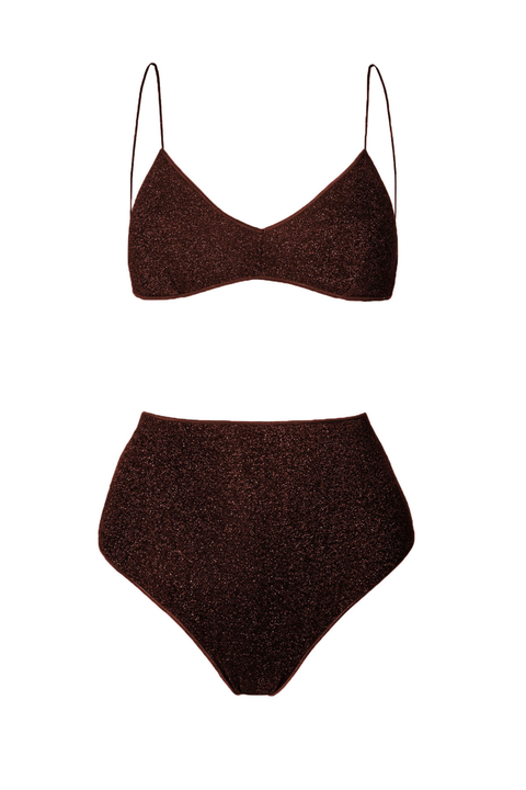 Brown  High Waisted Lumiere Bikini Set