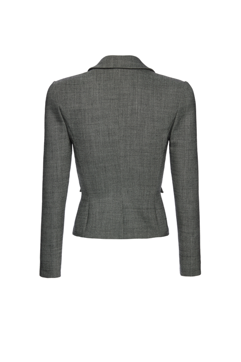Grey Cinched Waist Blazer