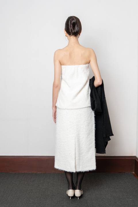 White Selah Midi Skirt