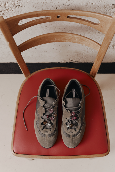 Cecilie Bahnsen Olive Suede Blaise Sneakers