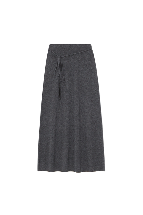 Dark Grey Moro Cashmere Knit Skirt