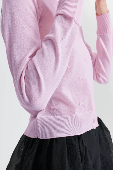 Pink Pretty Bow Knit Cardigan
