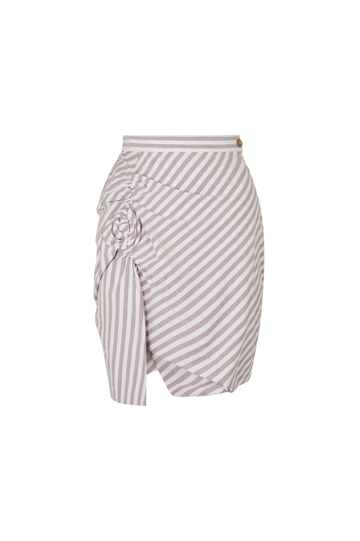 Vivienne Westwood Burgundy Stripe Side Panther Mini Skirt