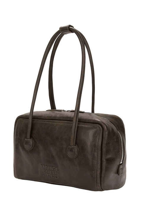Dark Brown Soft Boston Bag