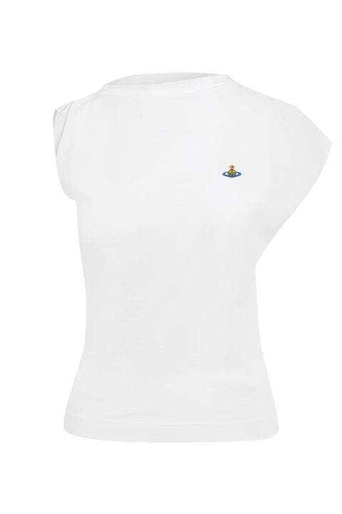 White Hebo Drape Details Top