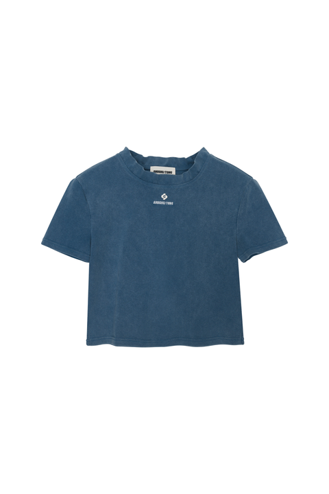 Blue Wave Lace Collar T-Shirt