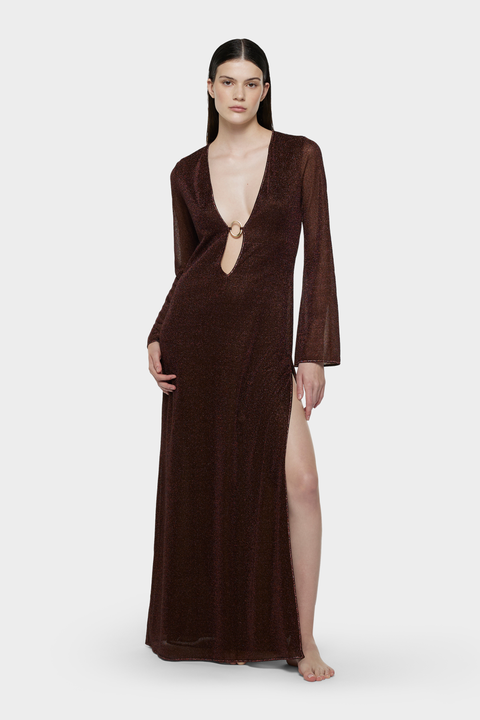 Brown Lumiere O-Long Kaftan