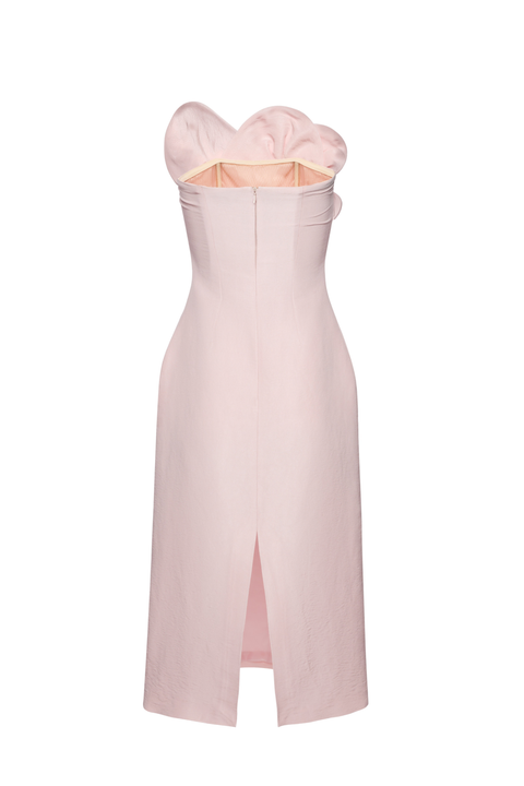 Pink Bustier Midi Dress
