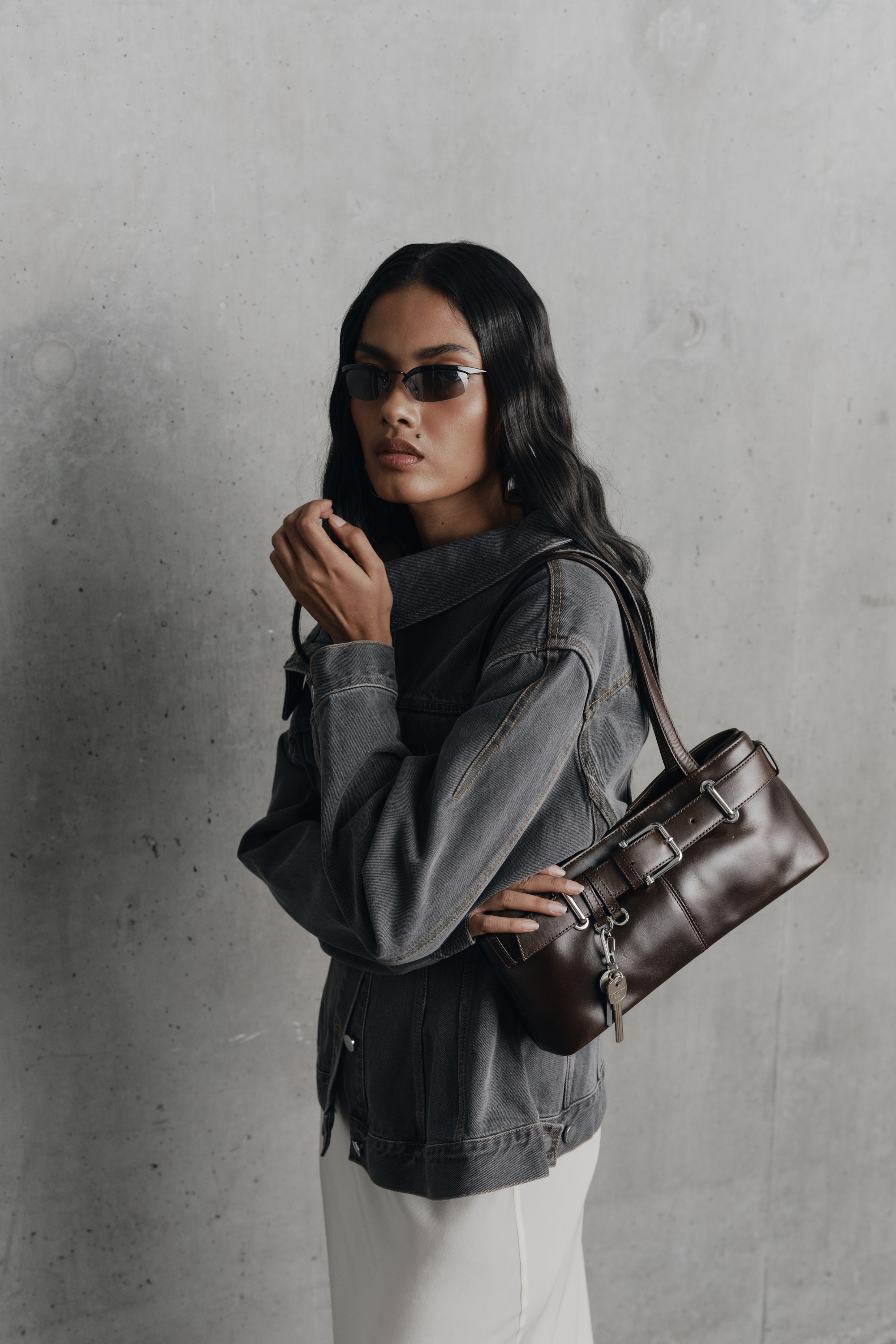 Osoi Brown Brocle Shoulder Bag