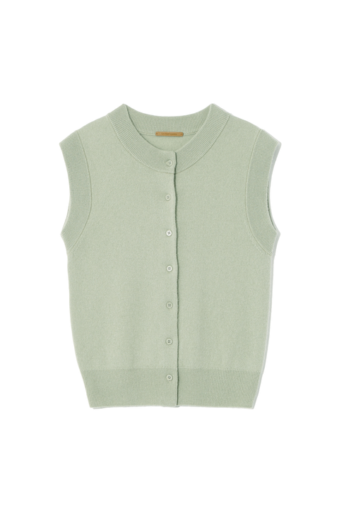 Green Moro Cashmere Knit Vest