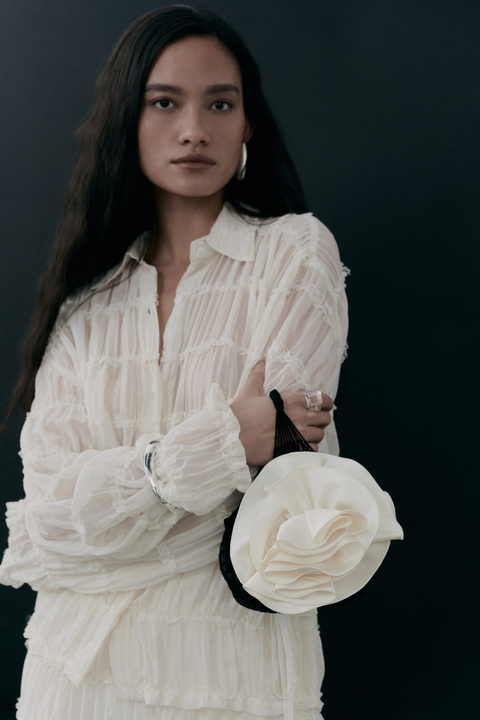 Black and Cream Small Devana Bag