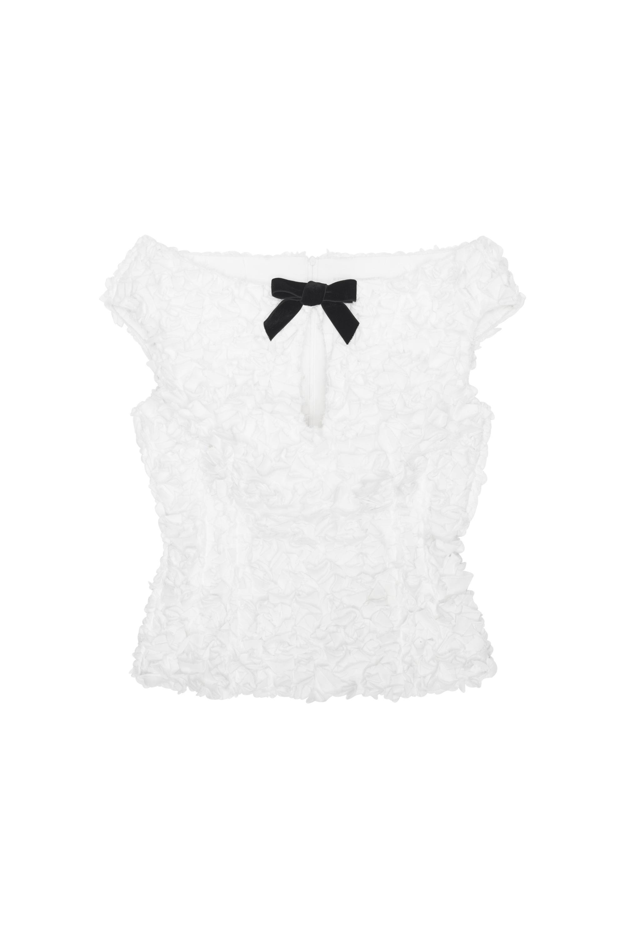 shushutong トップス　サイズ6 Shushu/Tong White Keyhole Cold-Shoulder Crop Top