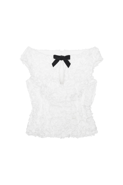 shushutong トップス　サイズ6 Shushu/Tong White Keyhole Cold-Shoulder Crop Top