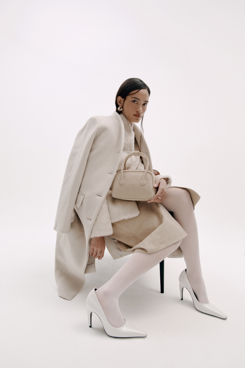 Beige Soft Tote Mini Bag