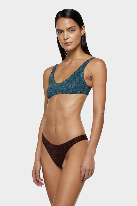 Blue and Brown Lumiere Bikini Set