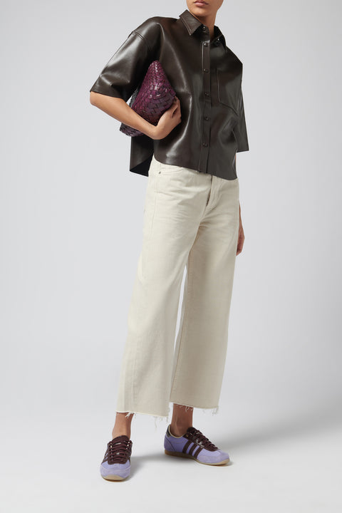 White Ayla Raw Hem Crop Jeans