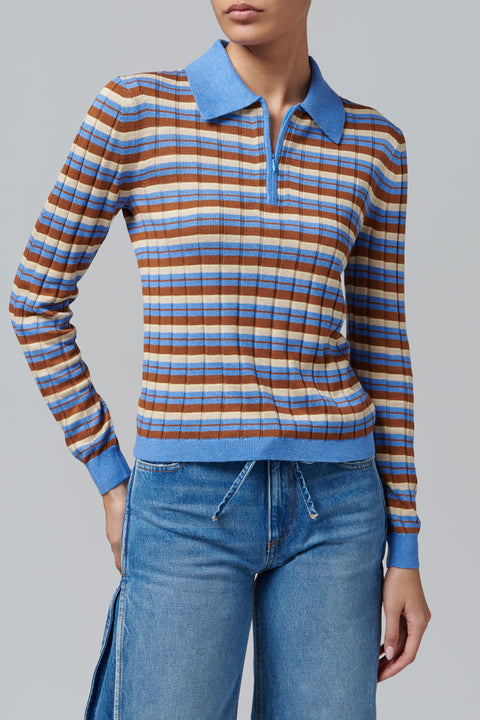 Blue Track Polo