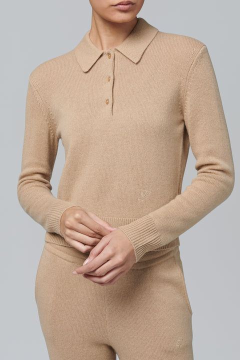 Brown S Logo Cashmere Polo